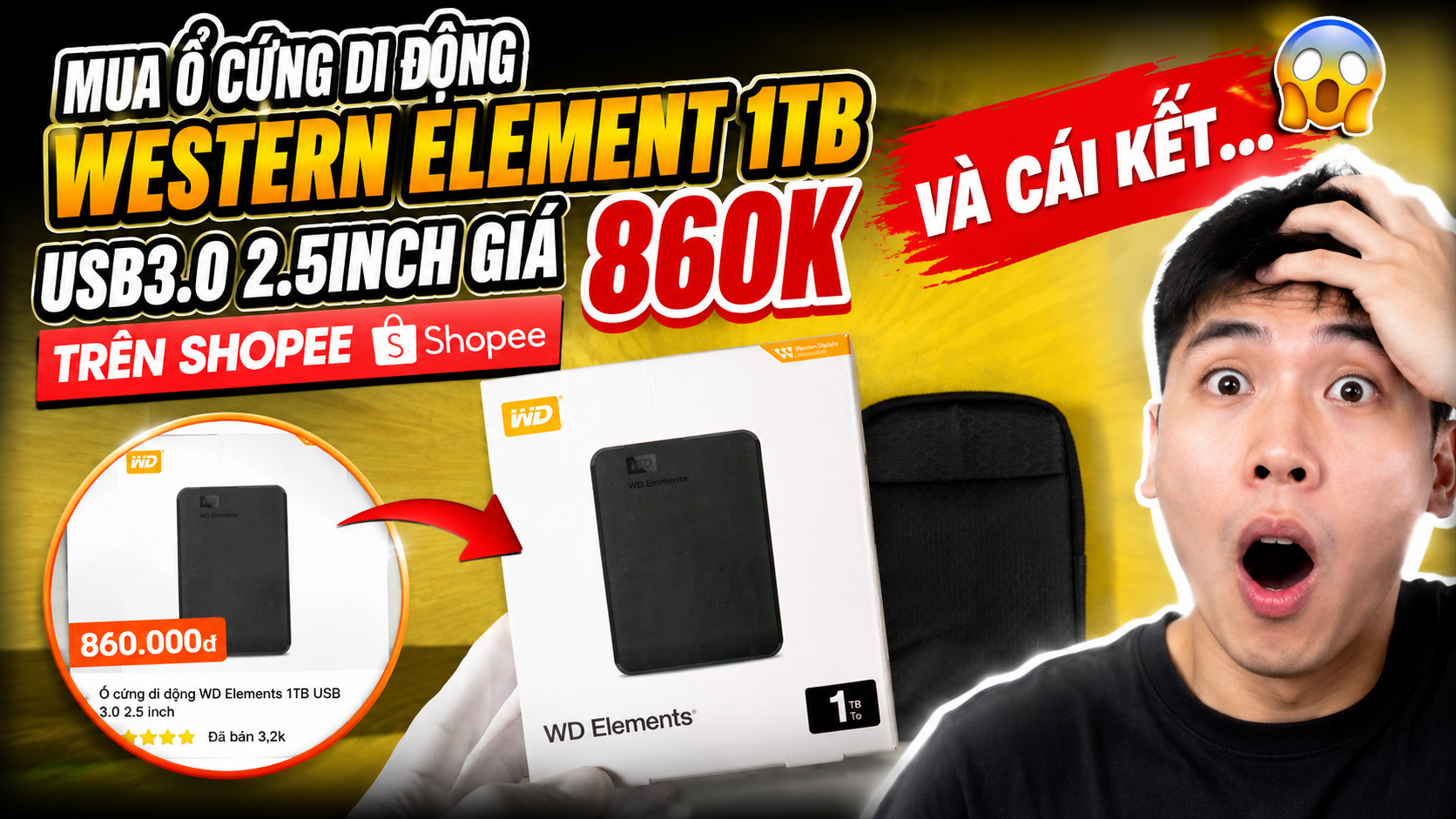 Mua Ổ Cứng WD Elements 1TB Giá 860K Trên Shopee Và Cái Kết Bất Ngờ!